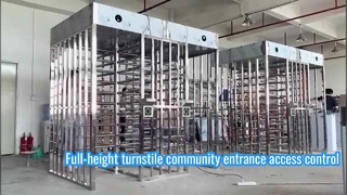 Full-height turnstile with facial recognition for community entrance access control
